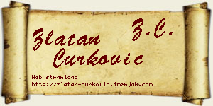 Zlatan Ćurković vizit kartica